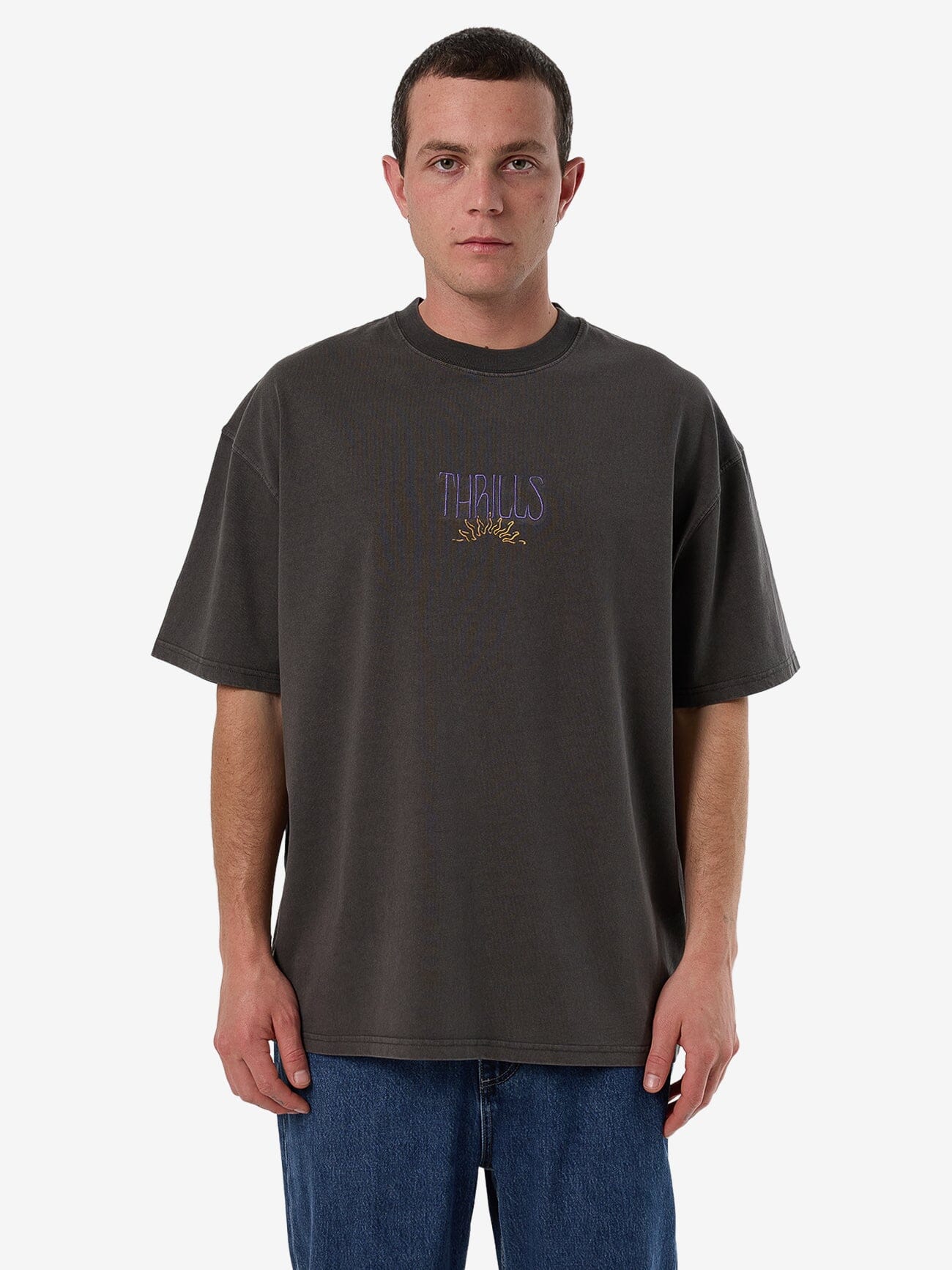 Powerful Security & Success Box Fit Oversize Tee - Merch Black