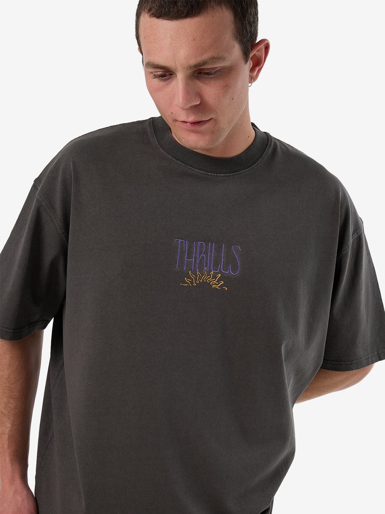 Powerful Security & Success Box Fit Oversize Tee - Merch Black