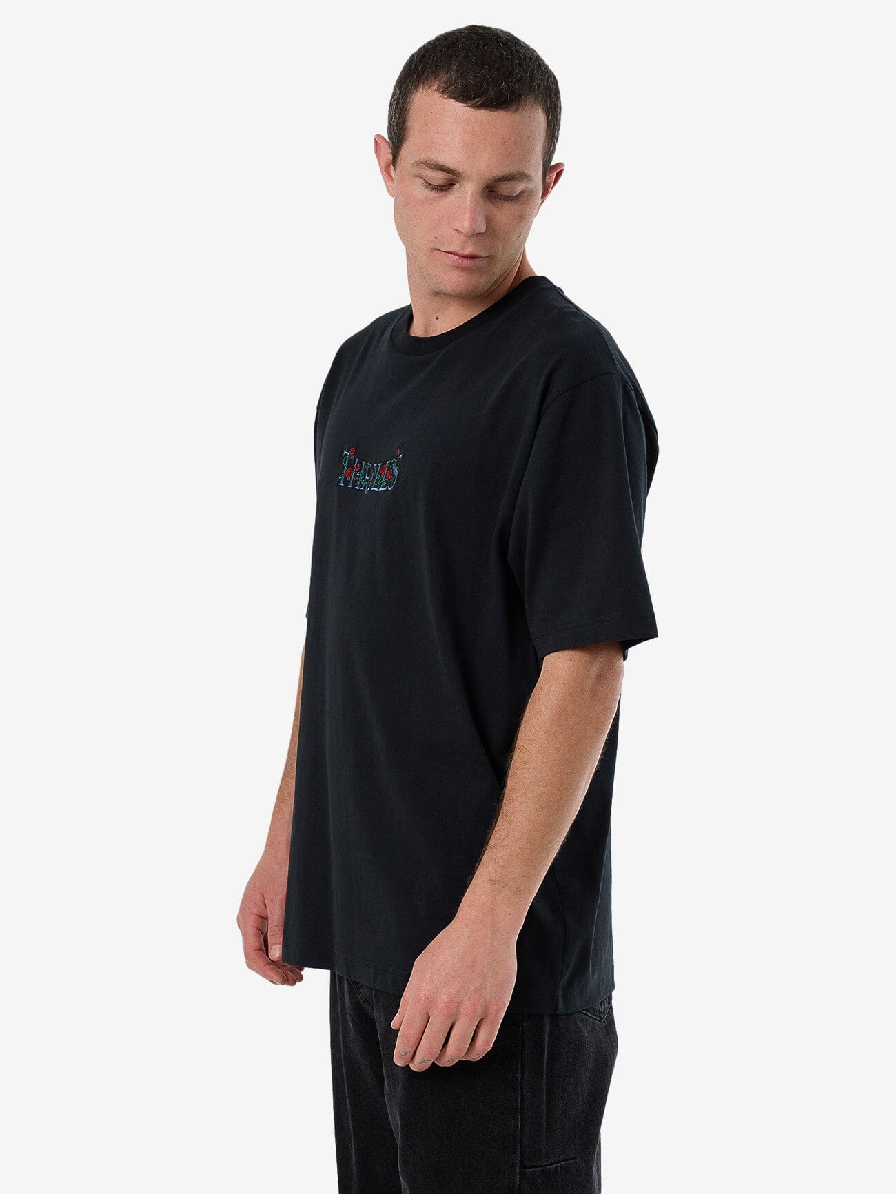 Thorned Oversize Fit Tee - Faded Black XS