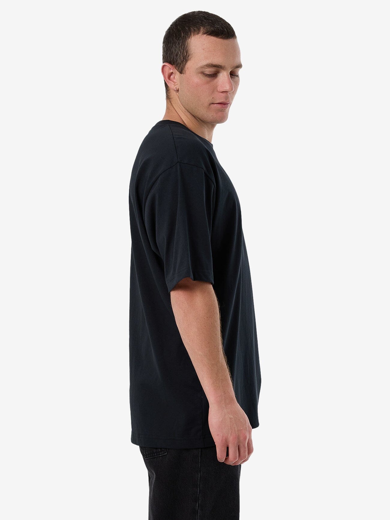 Fortune Favors Embro Oversize Fit Tee - Washed Black XS