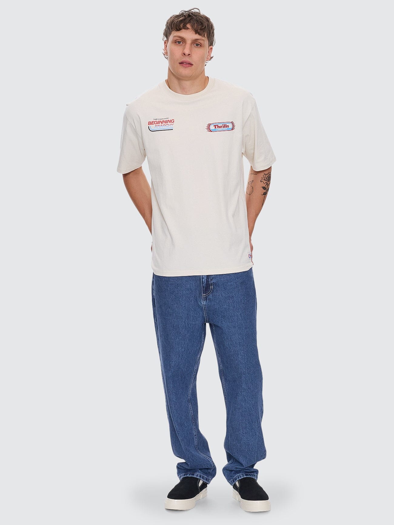 Beginning Anarchy Oversize Fit Tee - Heritage White XS