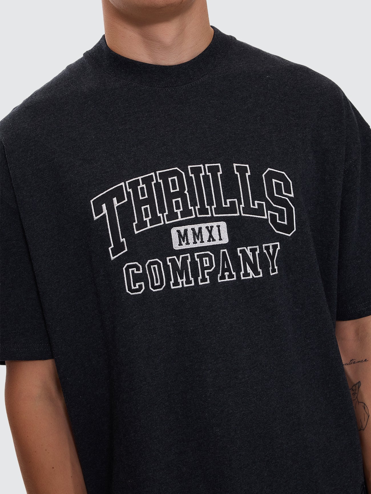 Legacy Box Fit Oversize Tee - Black Marle XS