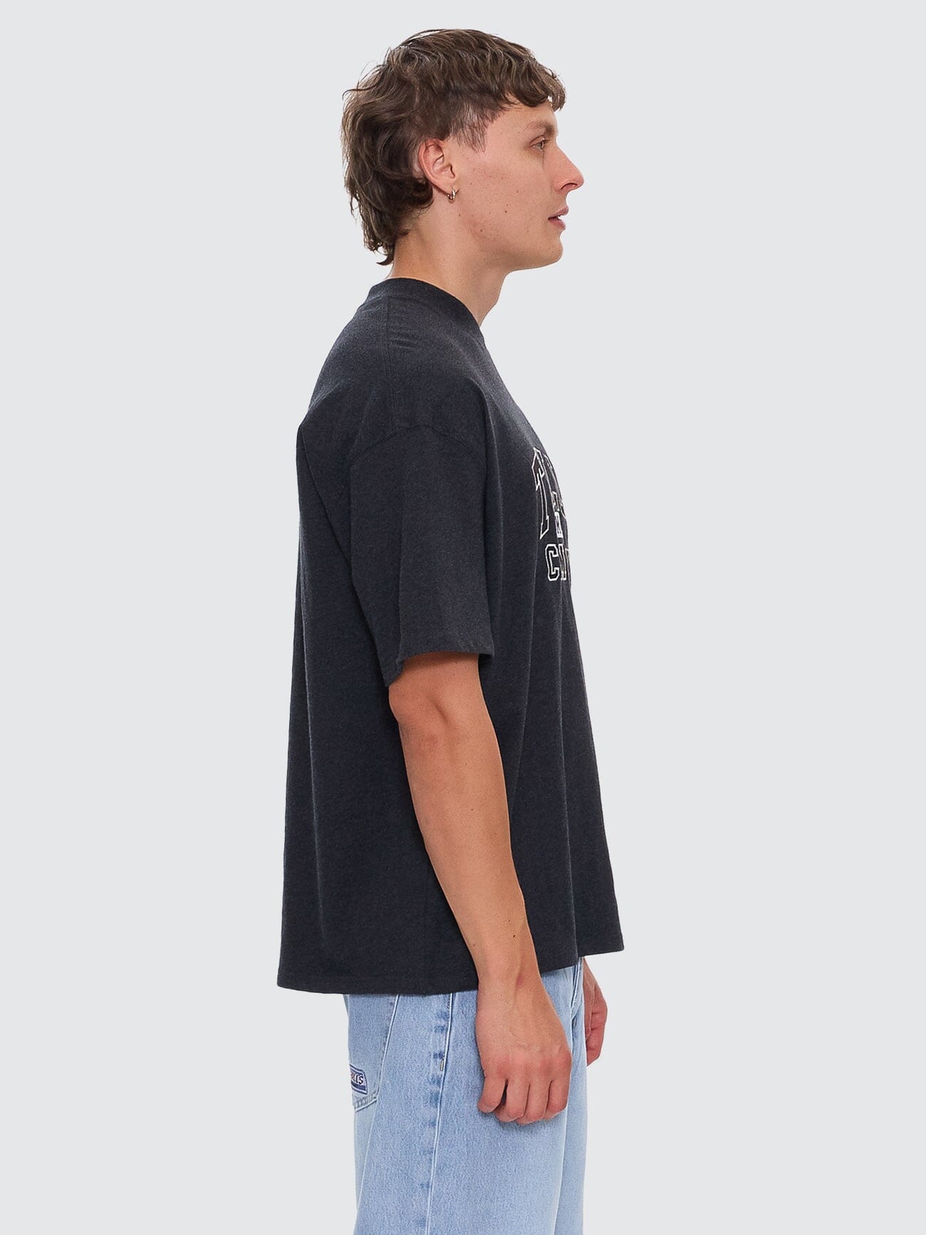 Legacy Box Fit Oversize Tee - Black Marle XS
