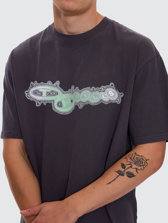 Nocturnal Box Fit Oversize Short Tee - Dark Charcoal XS