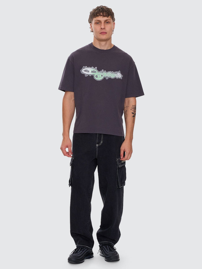 Nocturnal Box Fit Oversize Short Tee - Dark Charcoal XS