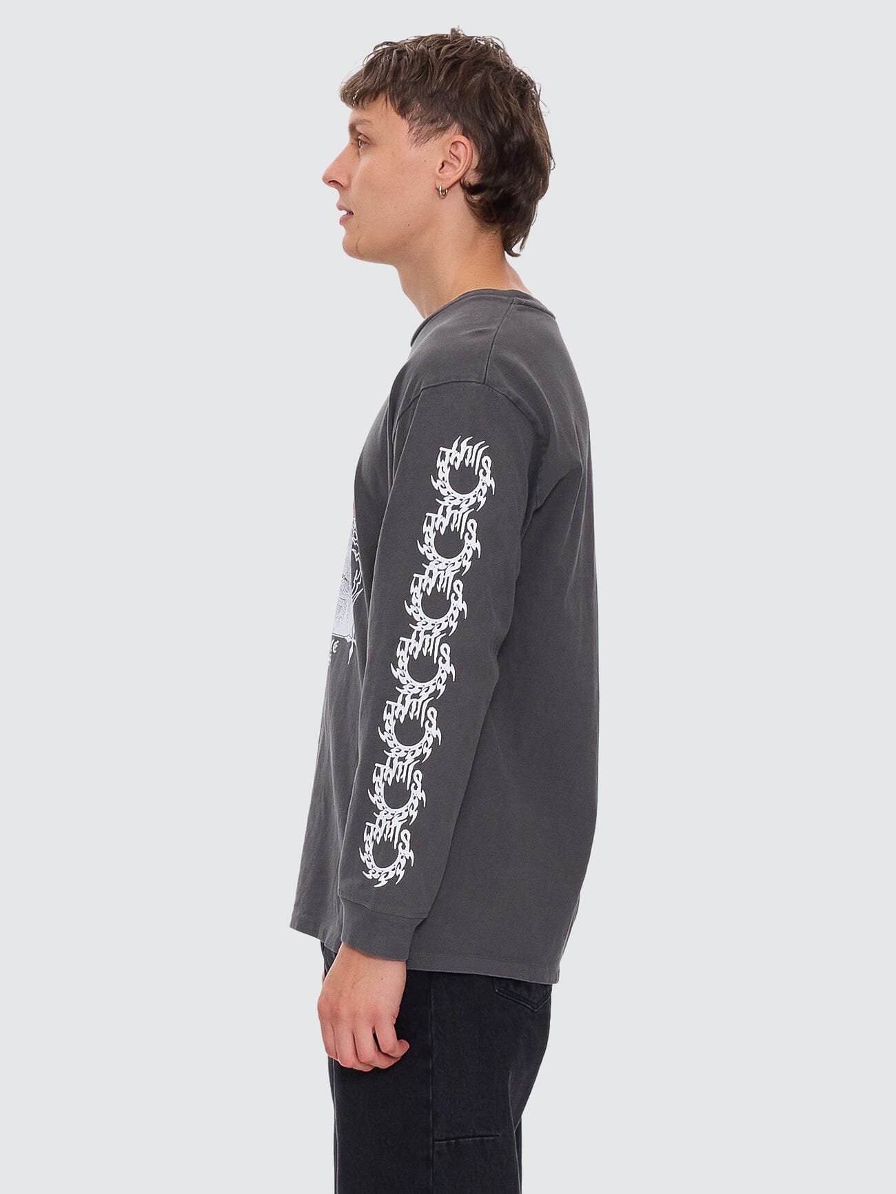 Peaceful Chaos Oversize Fit Long Sleeve Tee - Merch Black XS