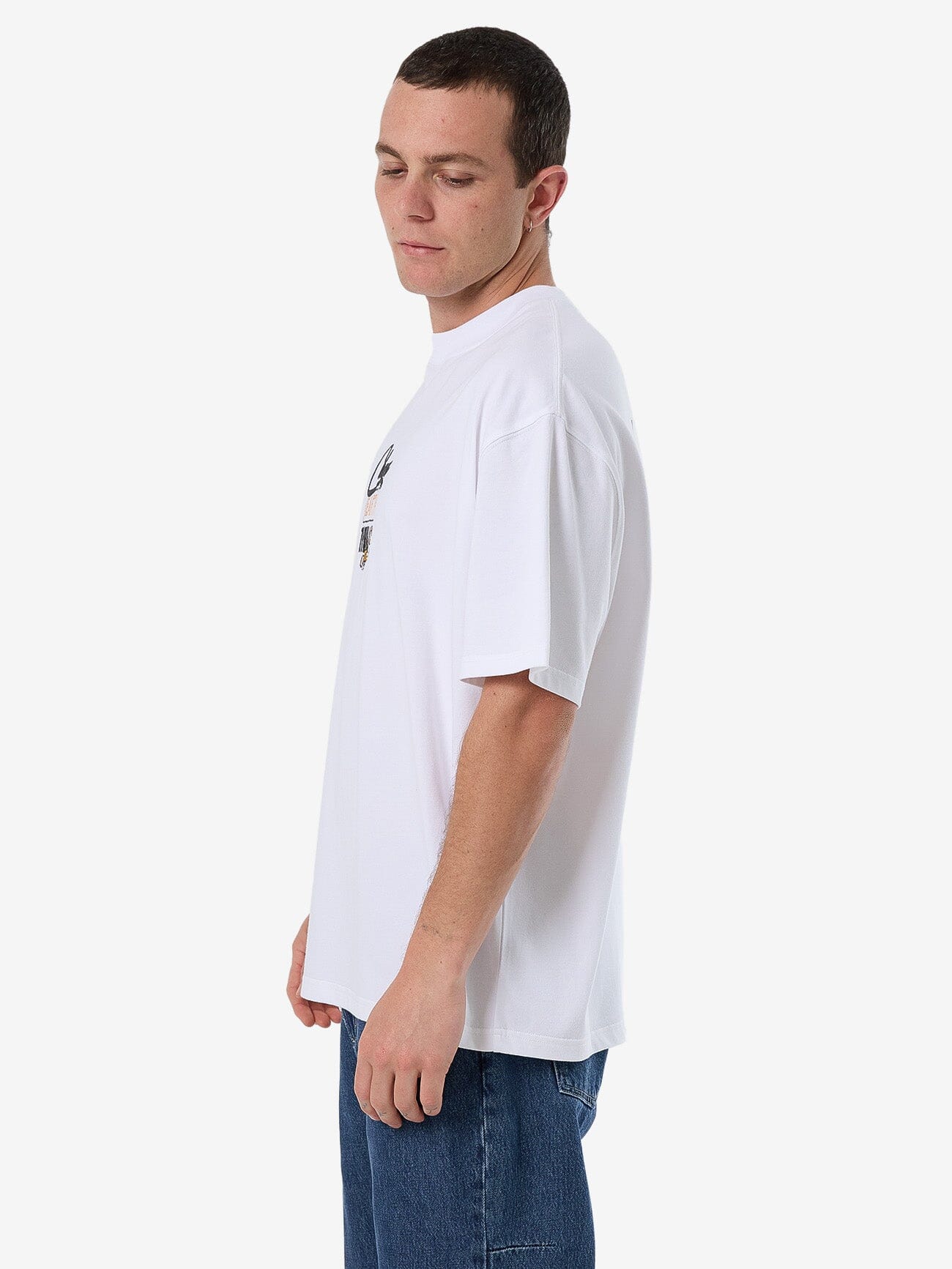 This Stings Box Fit Oversize Tee - White XS