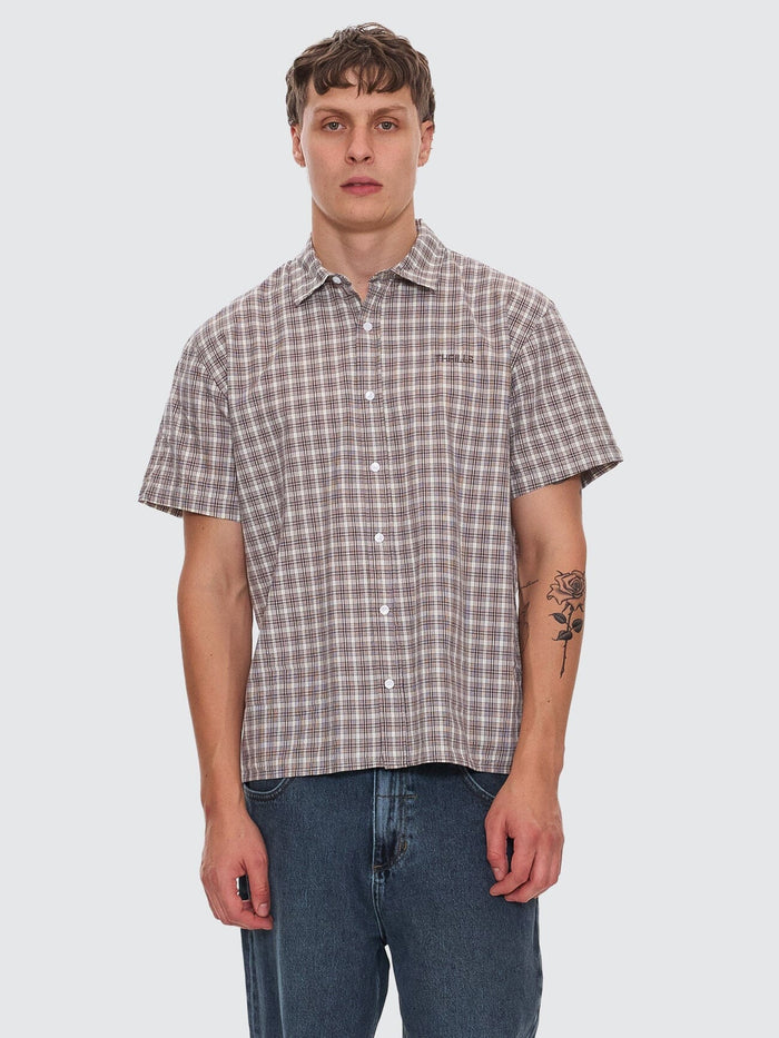 Adorned Check Short Sleeve Shirt - Java XS