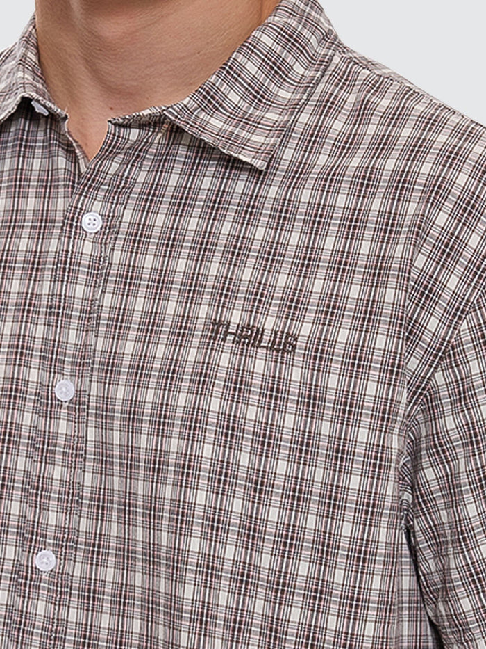 Adorned Check Short Sleeve Shirt - Java XS