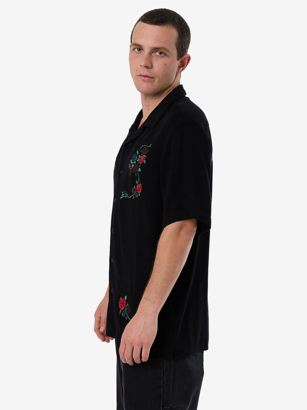 Thorned Bowling Shirt - Black XS