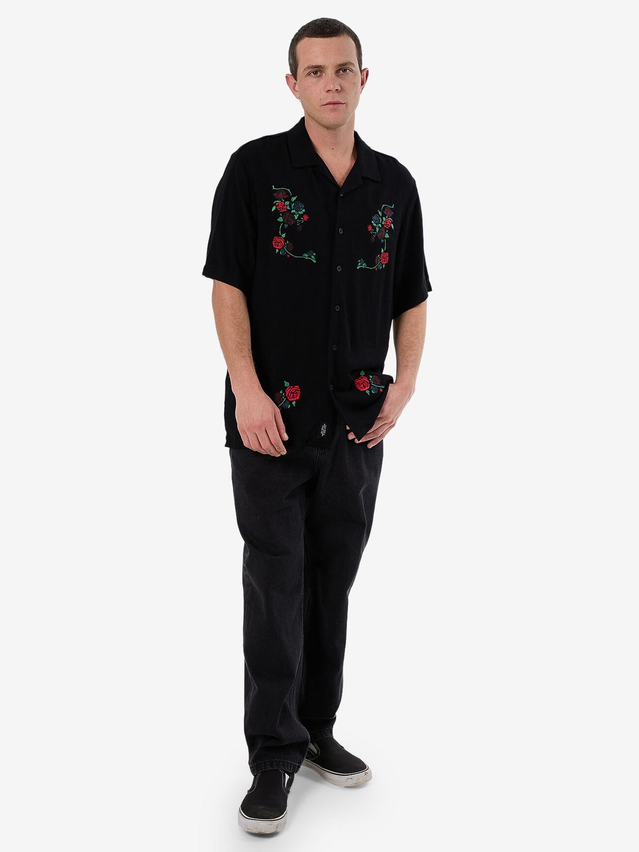 Thorned Bowling Shirt - Black XS