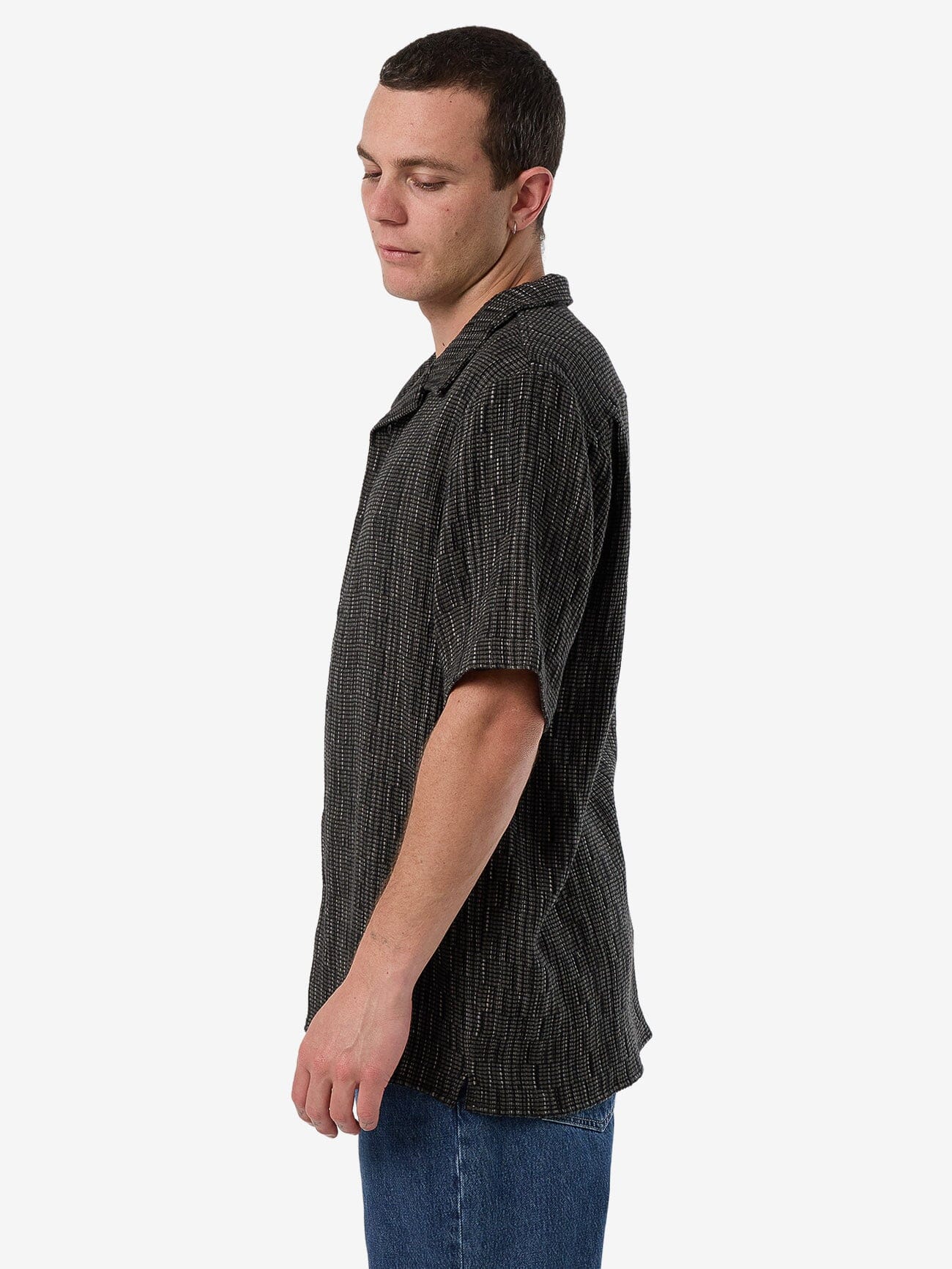 Fortune Favors Bowling Shirt - Oil Green XS