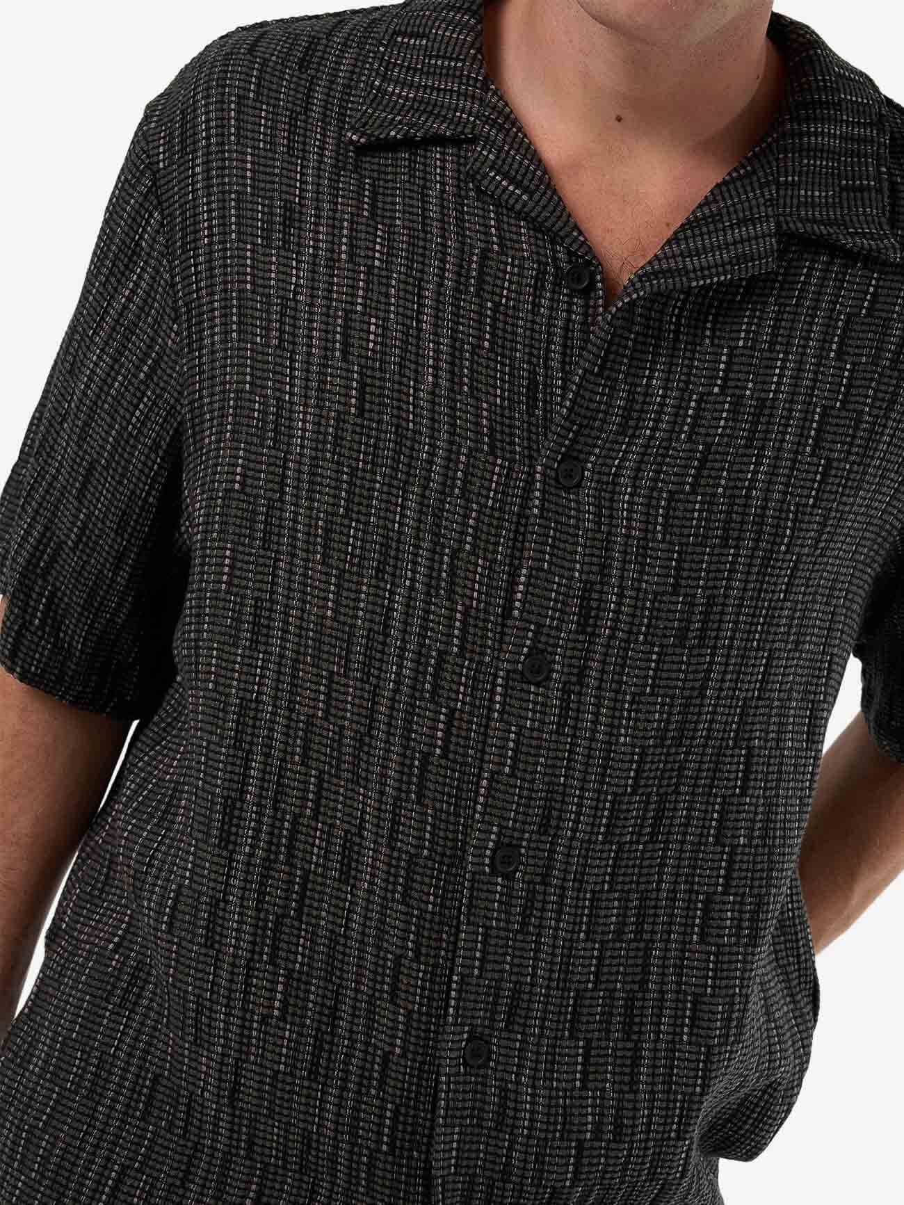 Fortune Favors Bowling Shirt - Oil Green XS