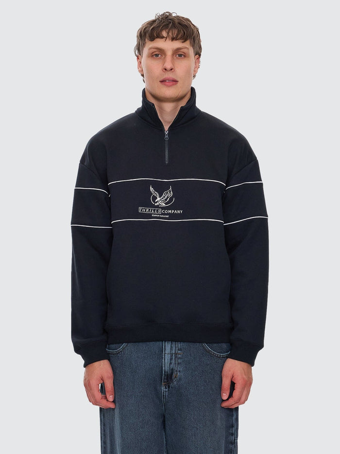 Glory Quarter Zip Fleece - Washed Black XS