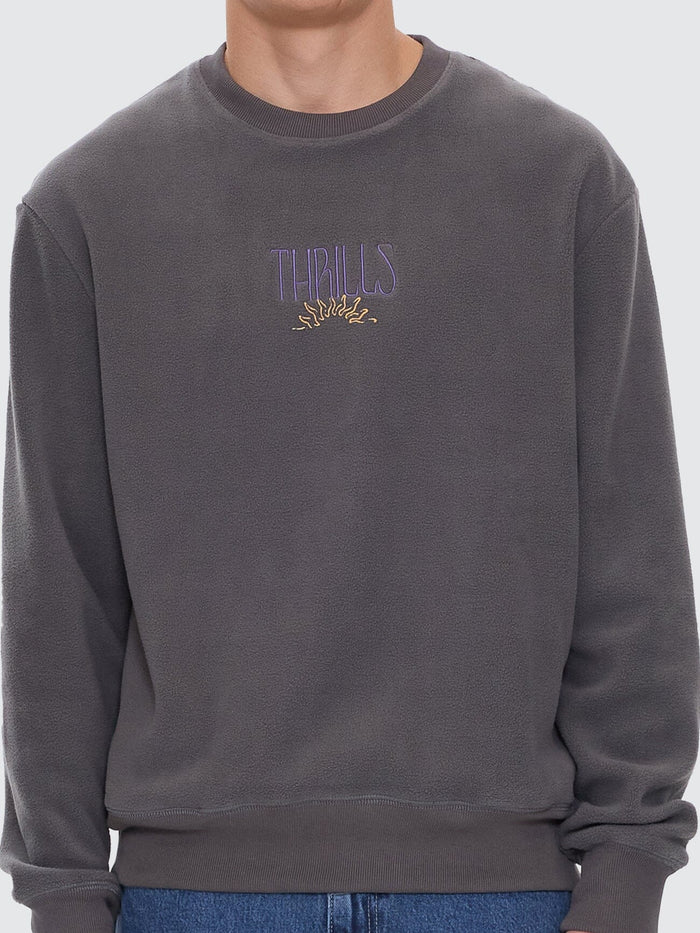 Powerful Security & Success Oversize Polar Fleece Crew - Merch Black XS