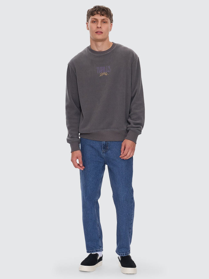 Powerful Security & Success Oversize Polar Fleece Crew - Merch Black XS