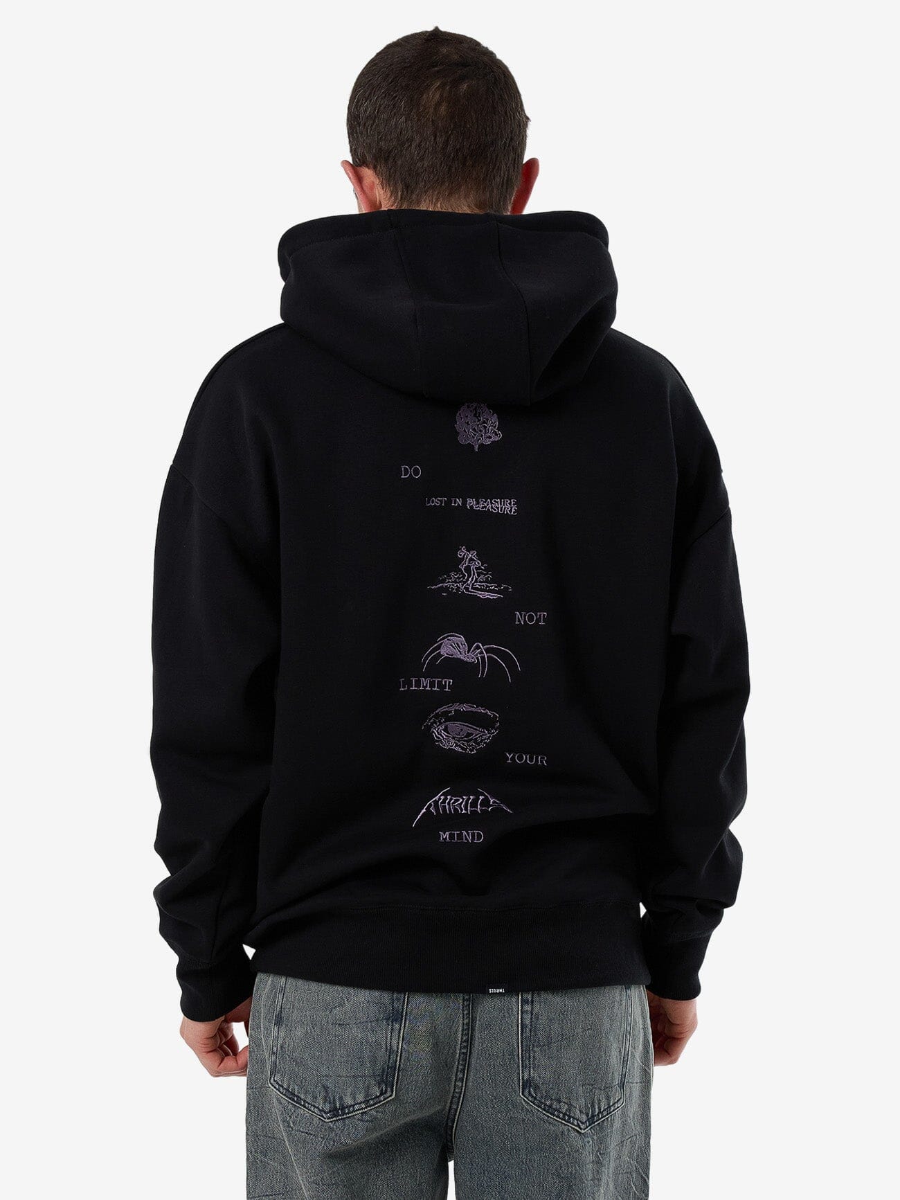 Do Not Limit Your Mind Slouch Pull On Hood - Black