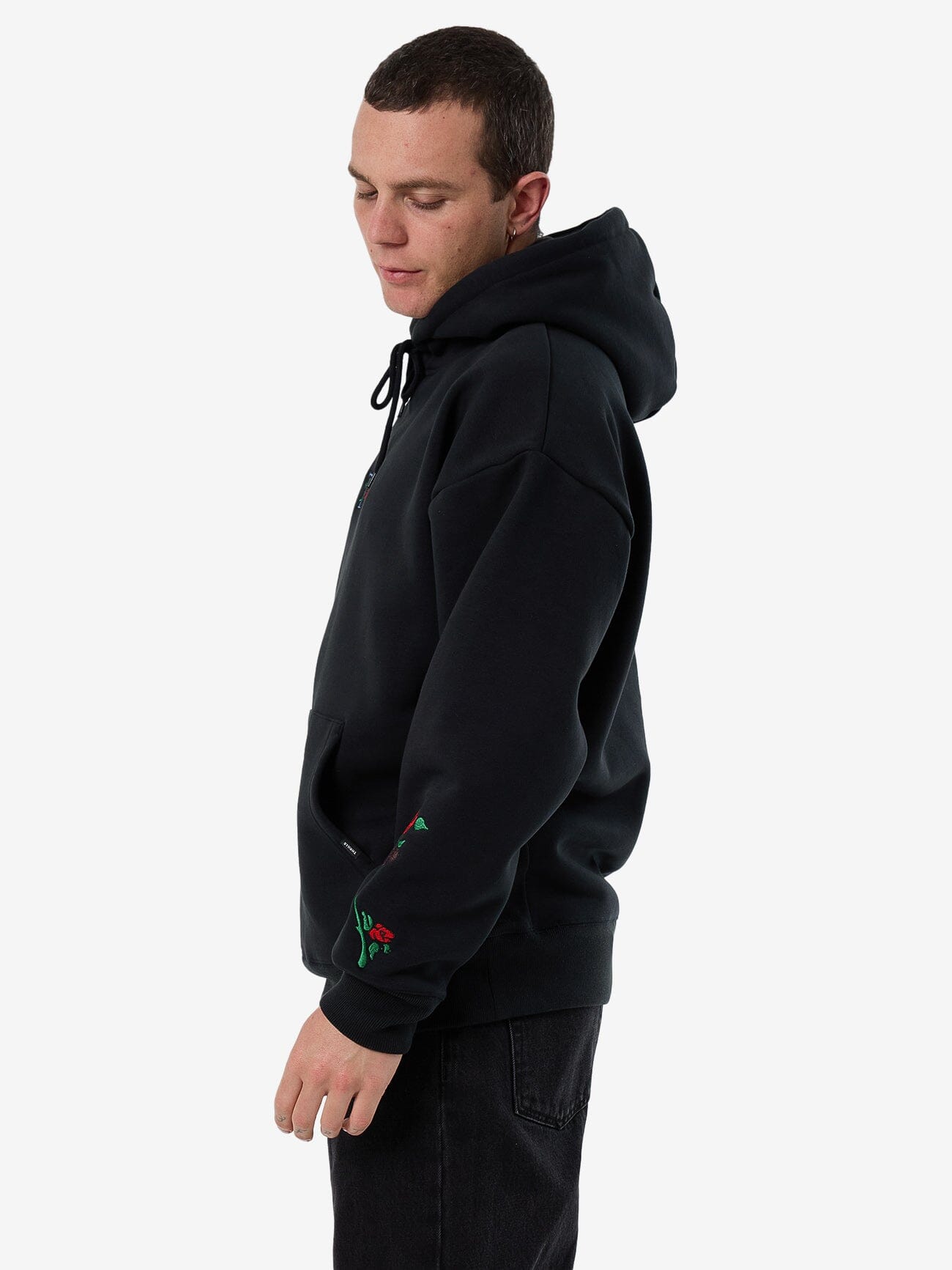 Thorned Slouch Pull On Hood - Black XS