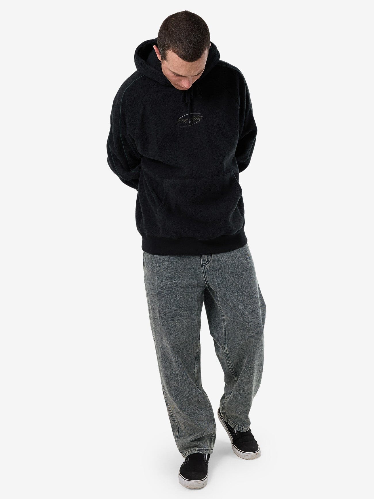 Fortune Favors Raglan Panel Hood - Washed Black XS
