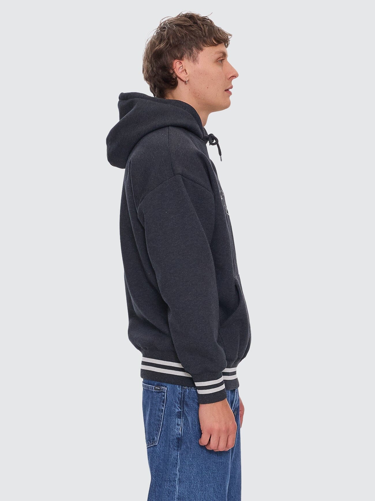 Legacy Slouch Pull On Hood - Black Marle XS
