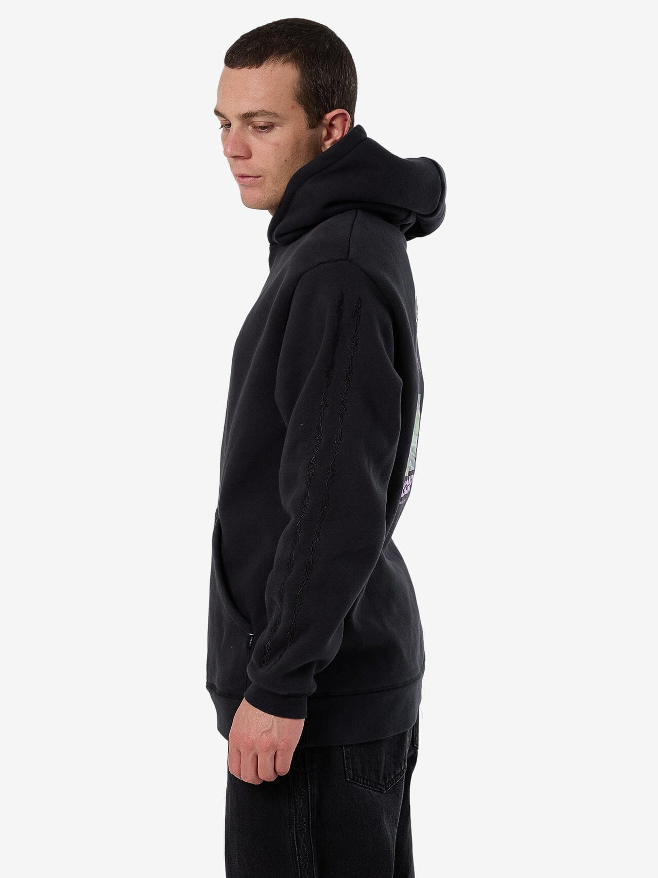 Lighten Up Slouch Pull On Short Hood - Twilight Black XS