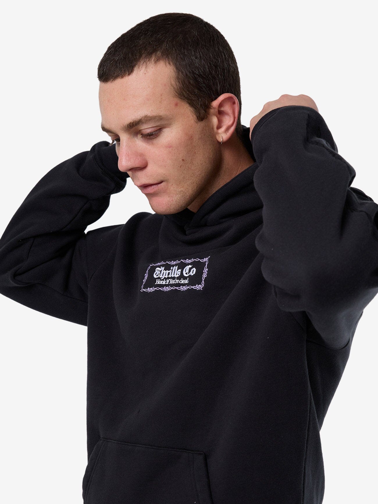Lighten Up Slouch Pull On Short Hood - Twilight Black XS
