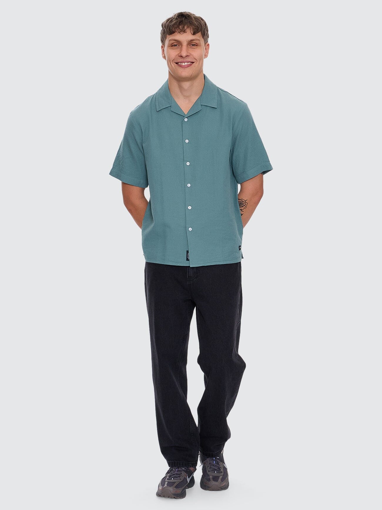 Walks of Life Bowling Shirt - Chinois Green XS
