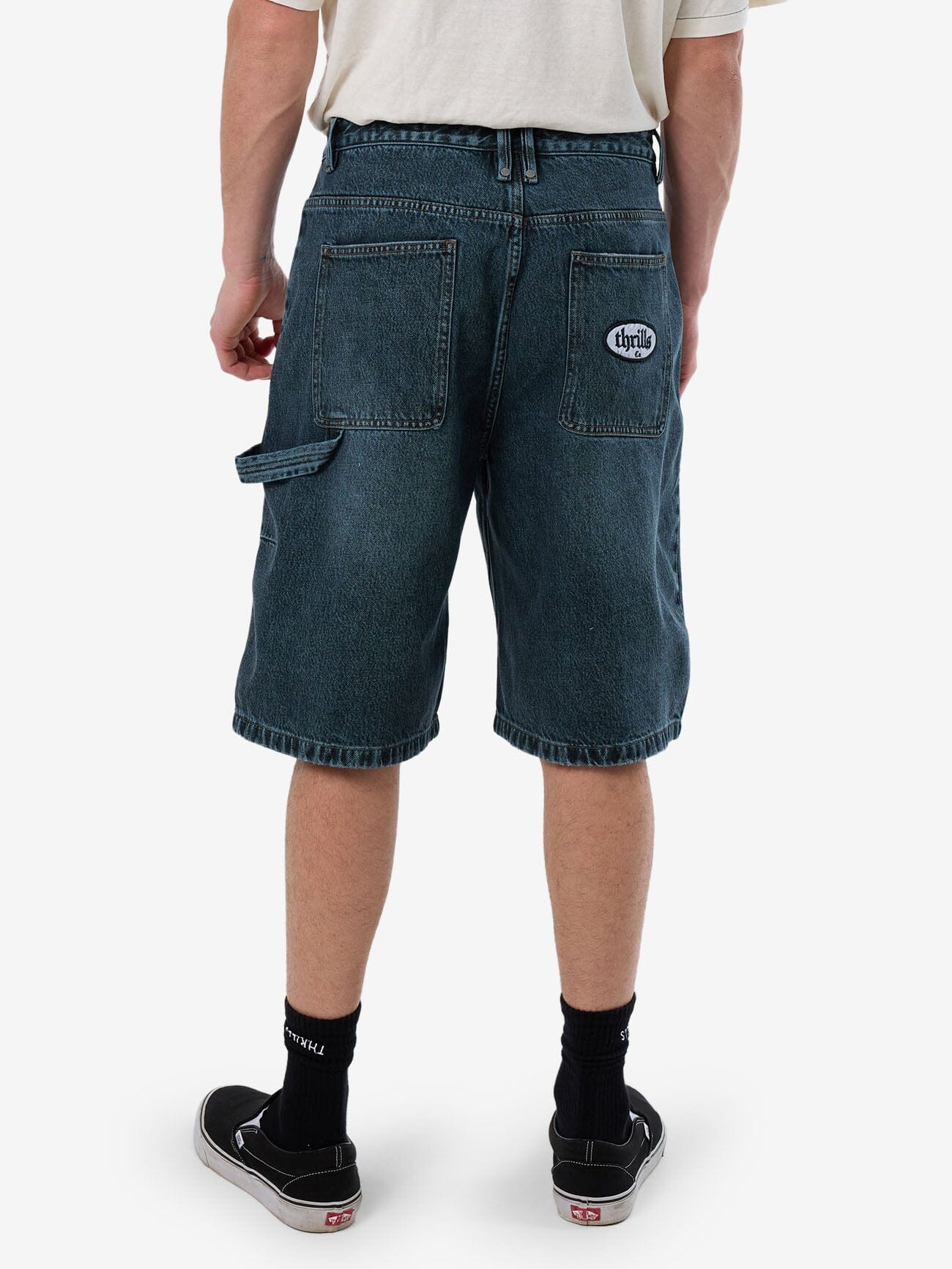 Lifted Spirits Big Slacker Denim Short - Metal Blue 26