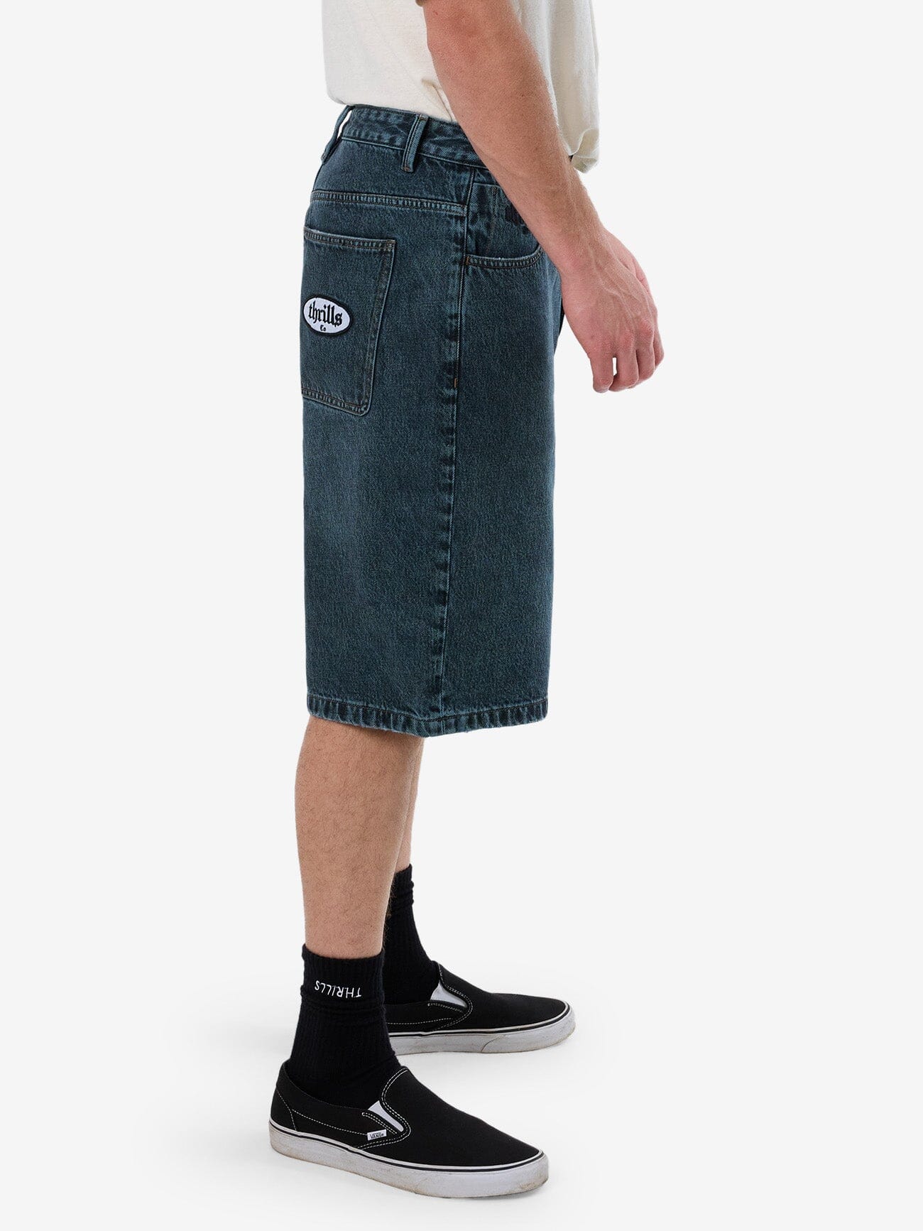 Lifted Spirits Big Slacker Denim Short - Metal Blue 26