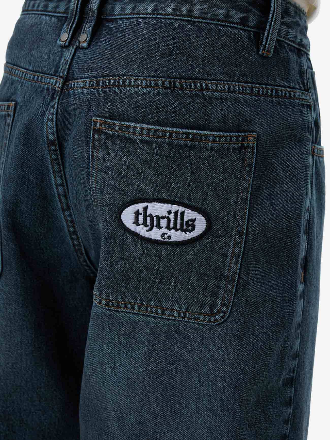 Lifted Spirits Big Slacker Denim Short - Metal Blue 26