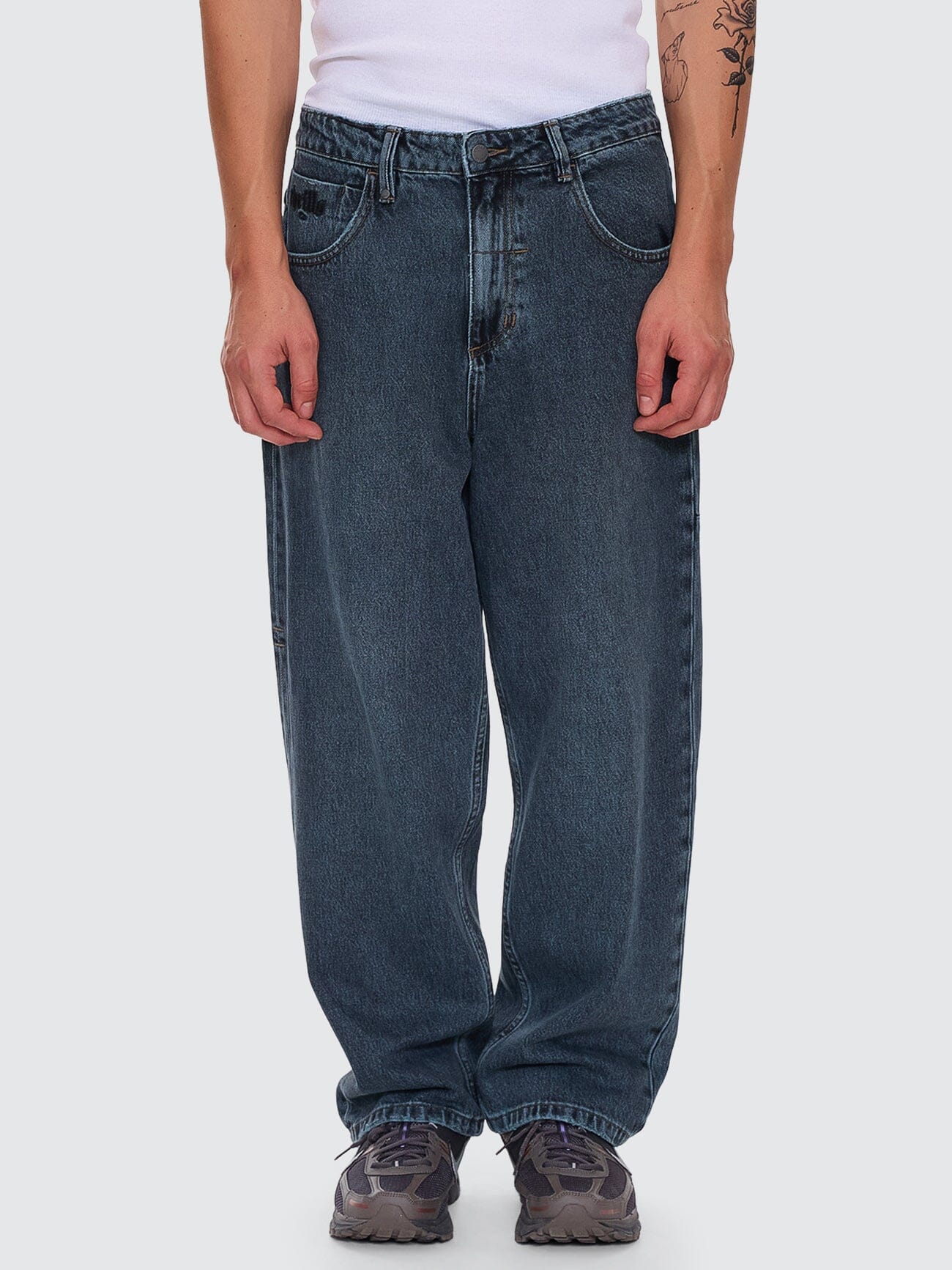 Lifted Spirits Big Slacker Baggy Denim Jean - Metal Blue 26