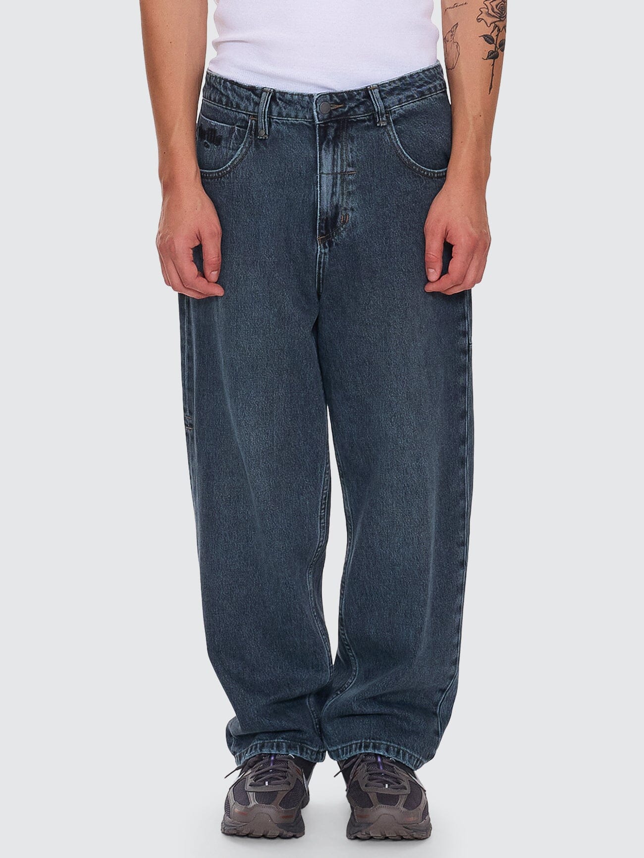 Lifted Spirits Big Slacker Baggy Denim Jean - Metal Blue 26