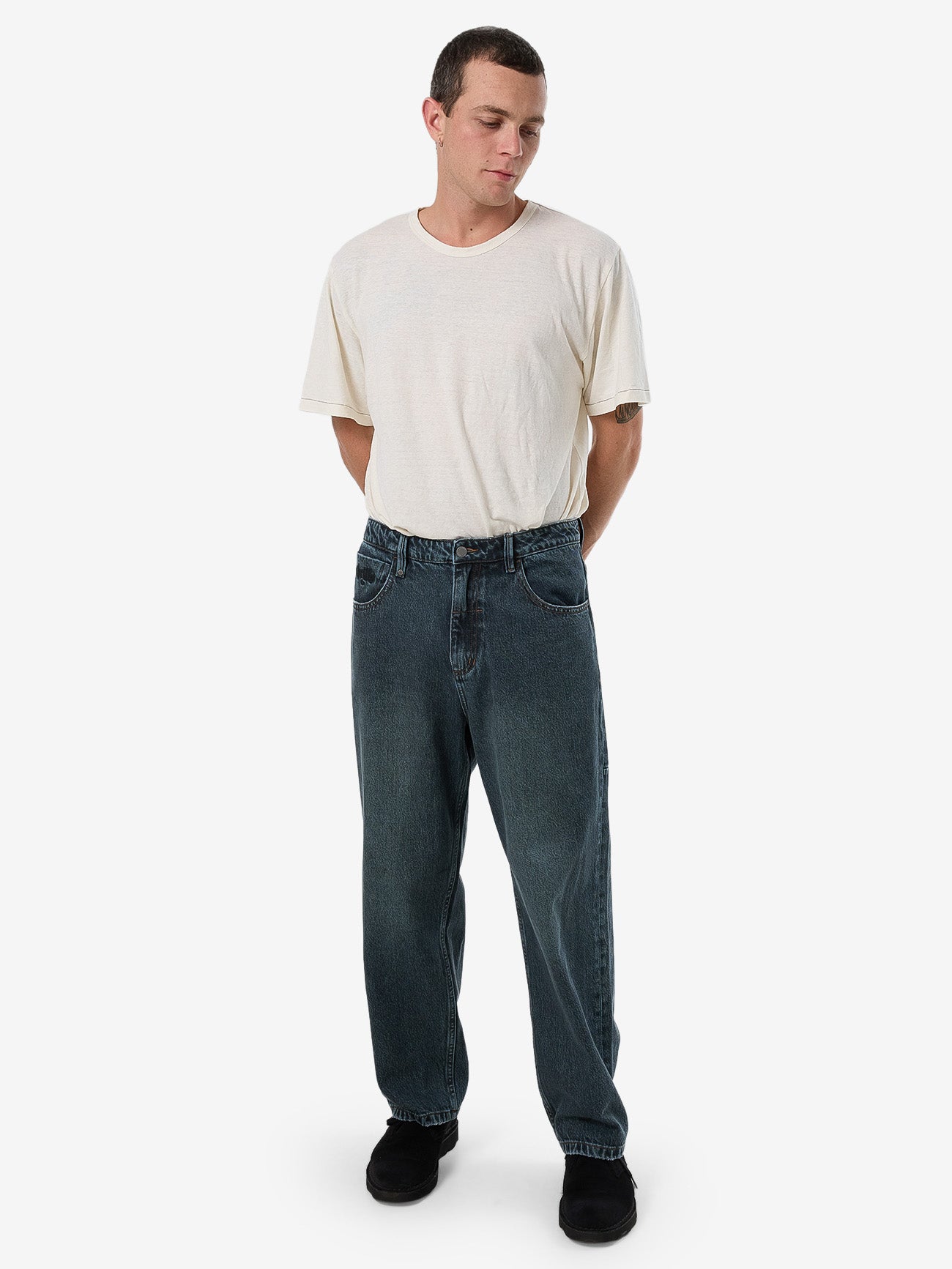 Lifted Spirits Big Slacker Denim Jean - Metal Blue 26