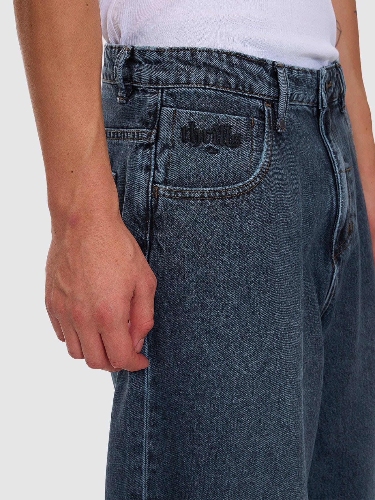 Lifted Spirits Big Slacker Baggy Denim Jean - Metal Blue 26