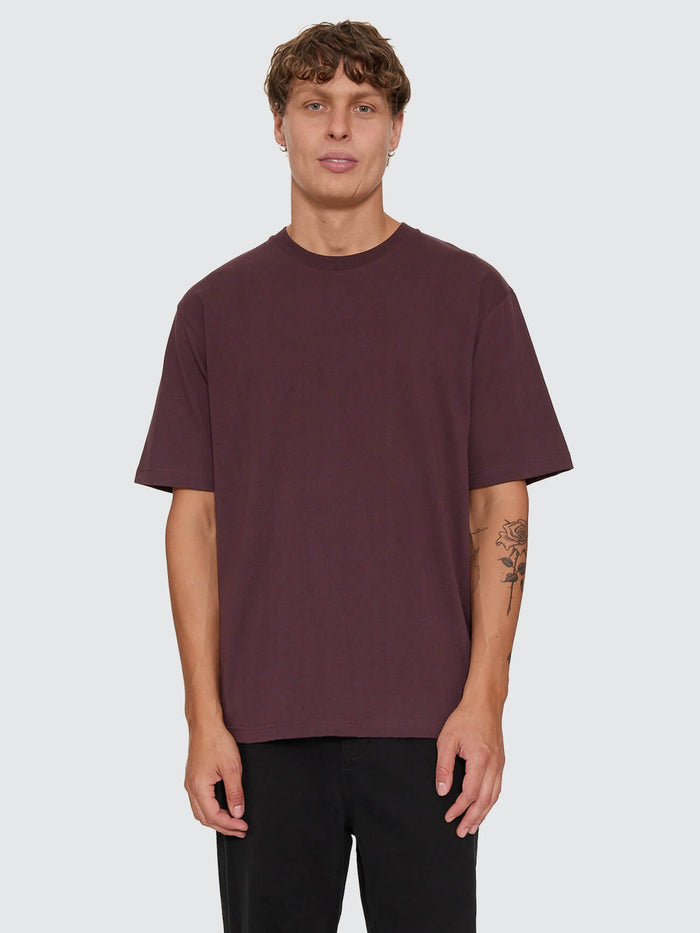 Thrills Military Oversize Tee - Aubergine XS