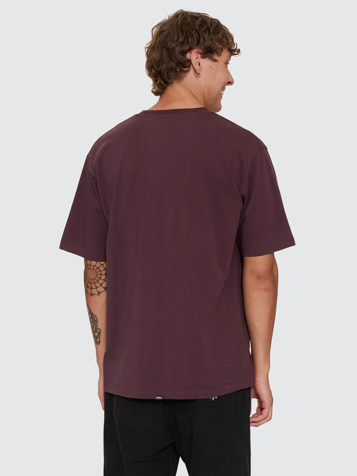 Thrills Military Oversize Tee - Aubergine XS