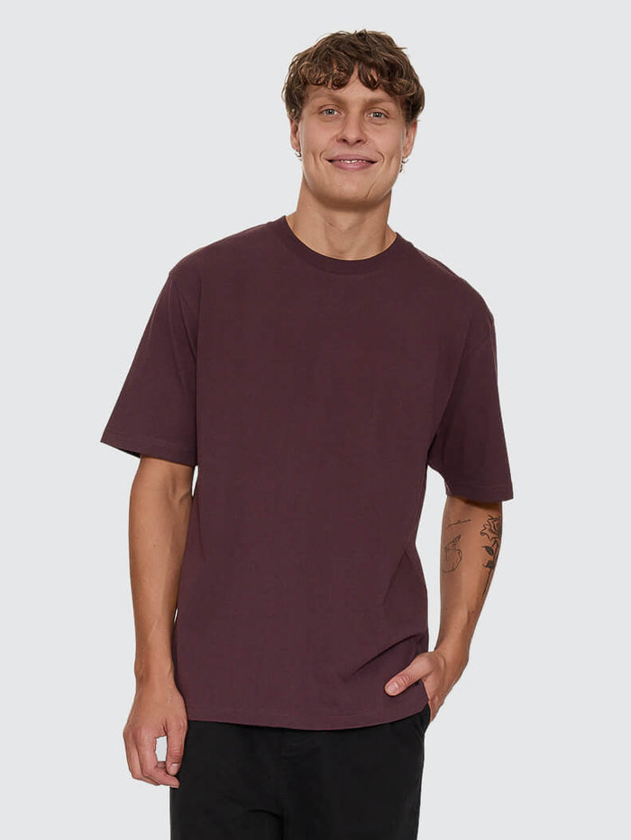 Thrills Military Oversize Tee - Aubergine XS