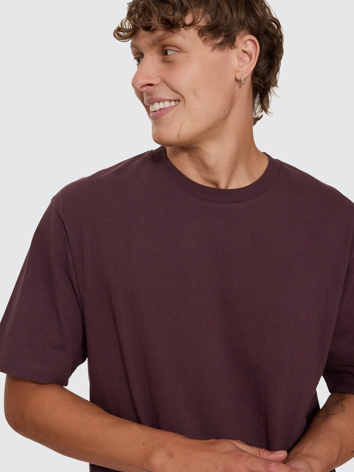 Thrills Military Oversize Tee - Aubergine XS