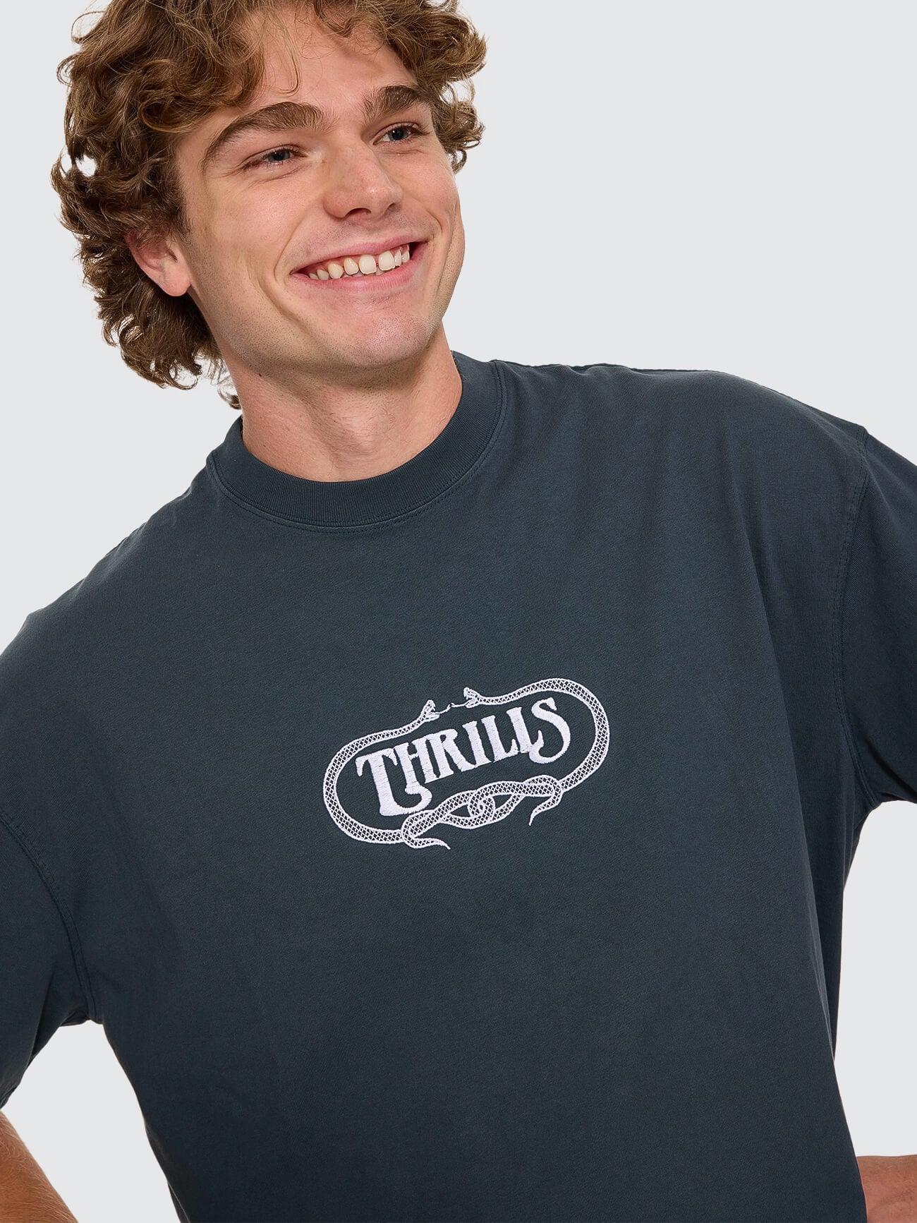 Double Time Oversize Box Tee - Petrol XS