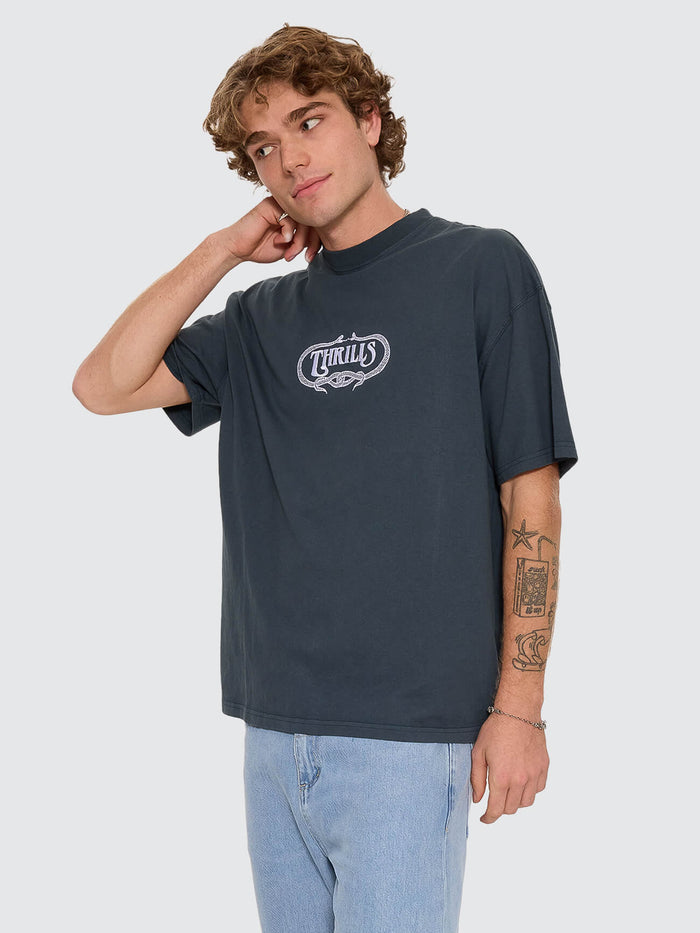Double Time Oversize Box Tee - Petrol XS