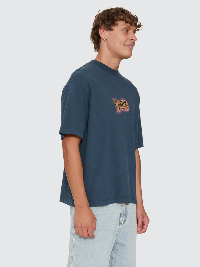 Can You Feel It Oversize Box Tee - Federal Blue