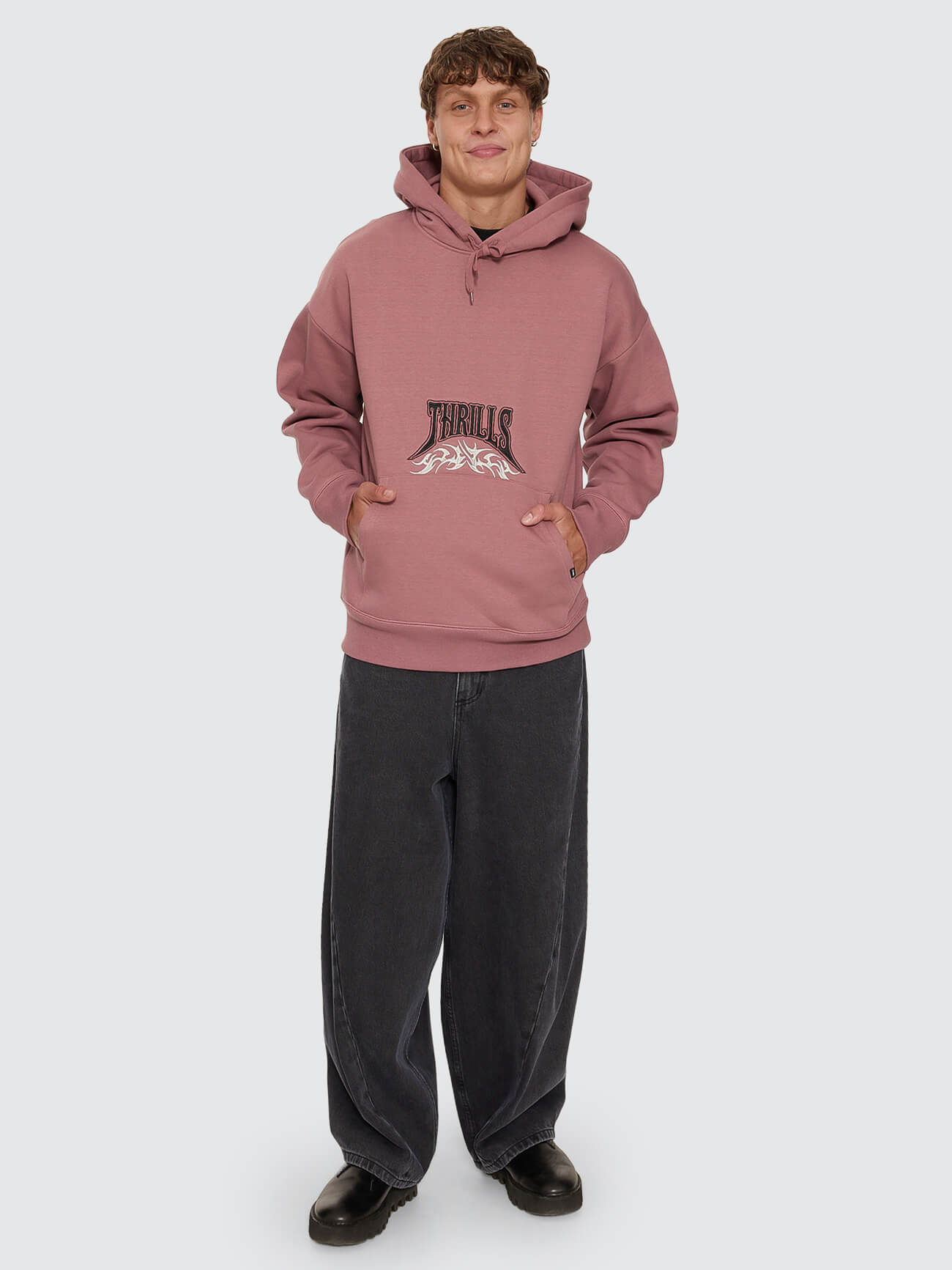 What We Believe Embro Slouch Pull On Hood - Rose Taupe XS