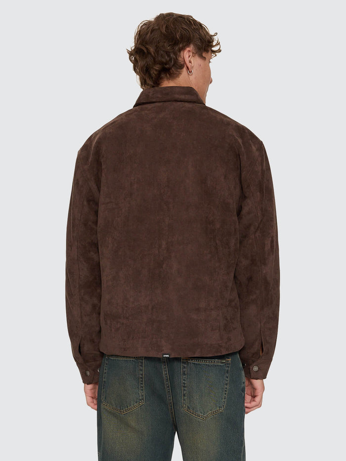 Don't Bother Me Suede Work Jacket - Postal Brown