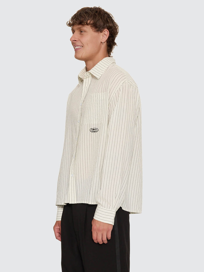 Double Time Cropped Long Sleeve Shirt - White XS