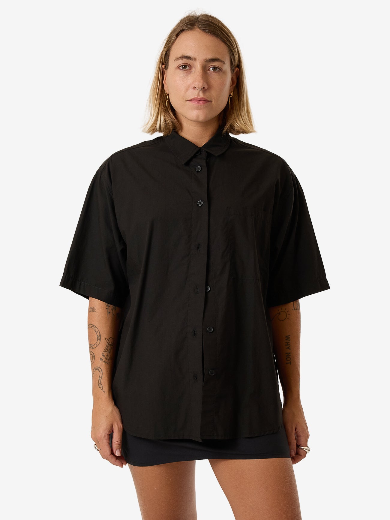 Leighton Short Sleeve Shirt - Black