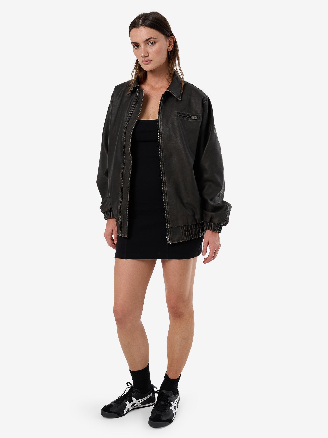 Oliver Oversized Bomber - Washed Black