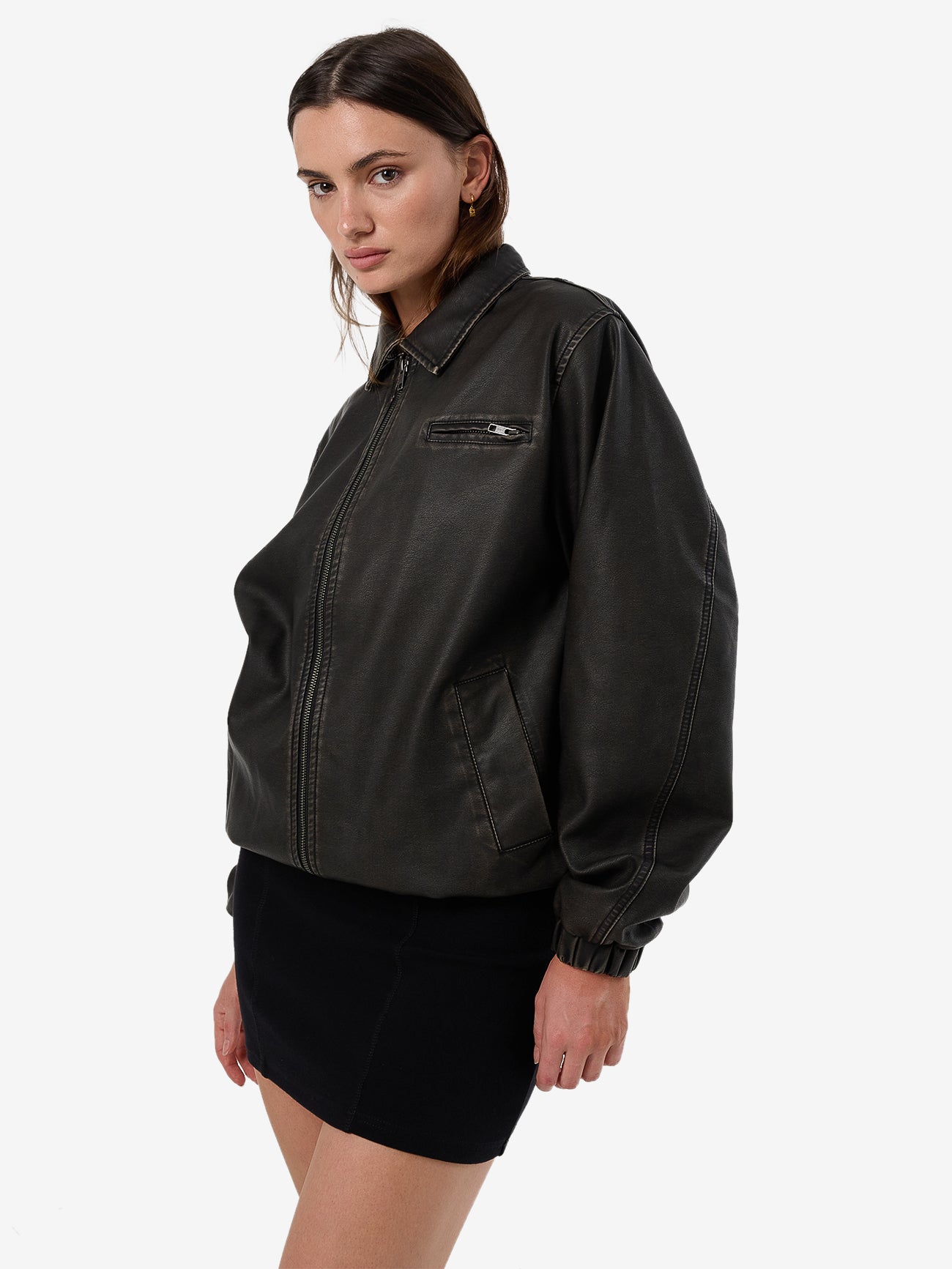 Oliver Oversized Bomber - Washed Black