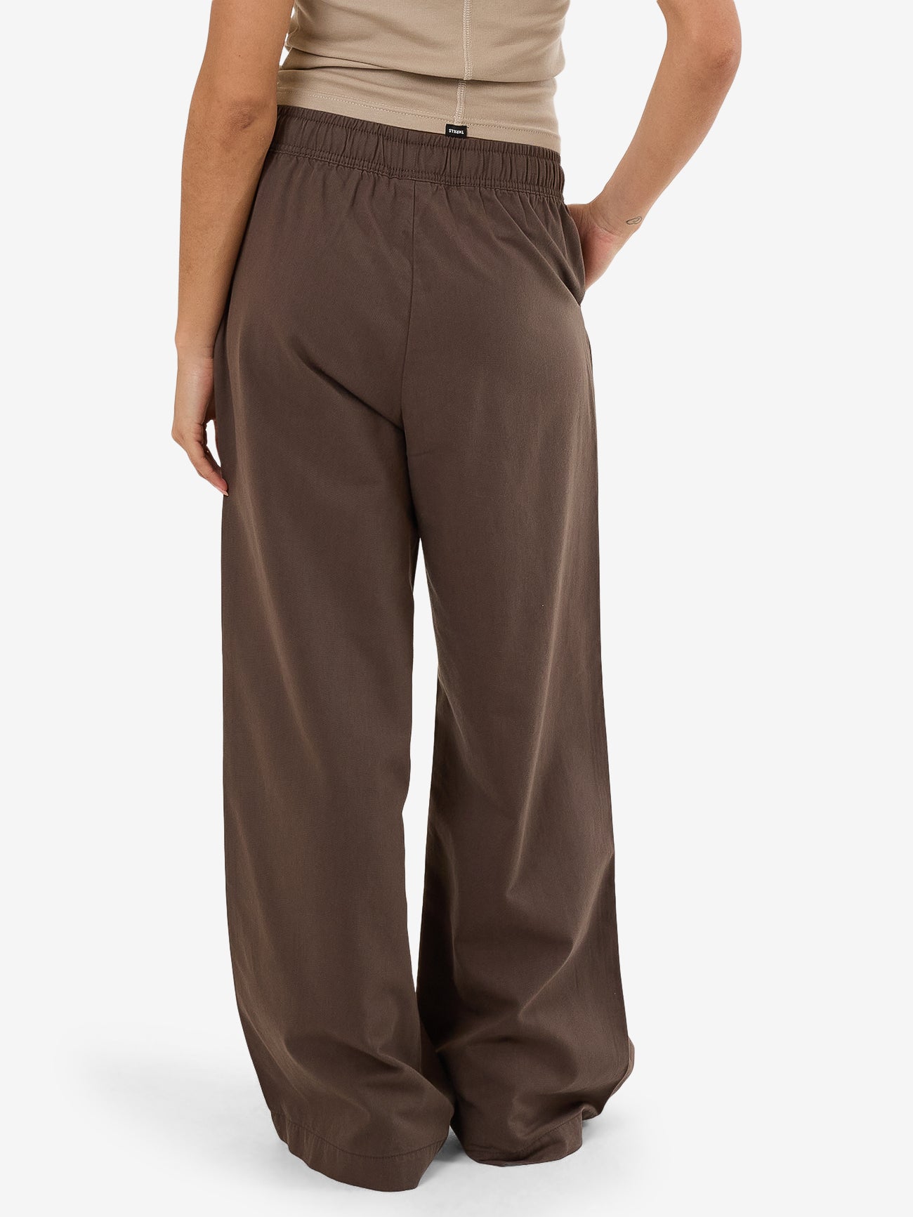 Kensley Elastic Pant - Dark Brindle