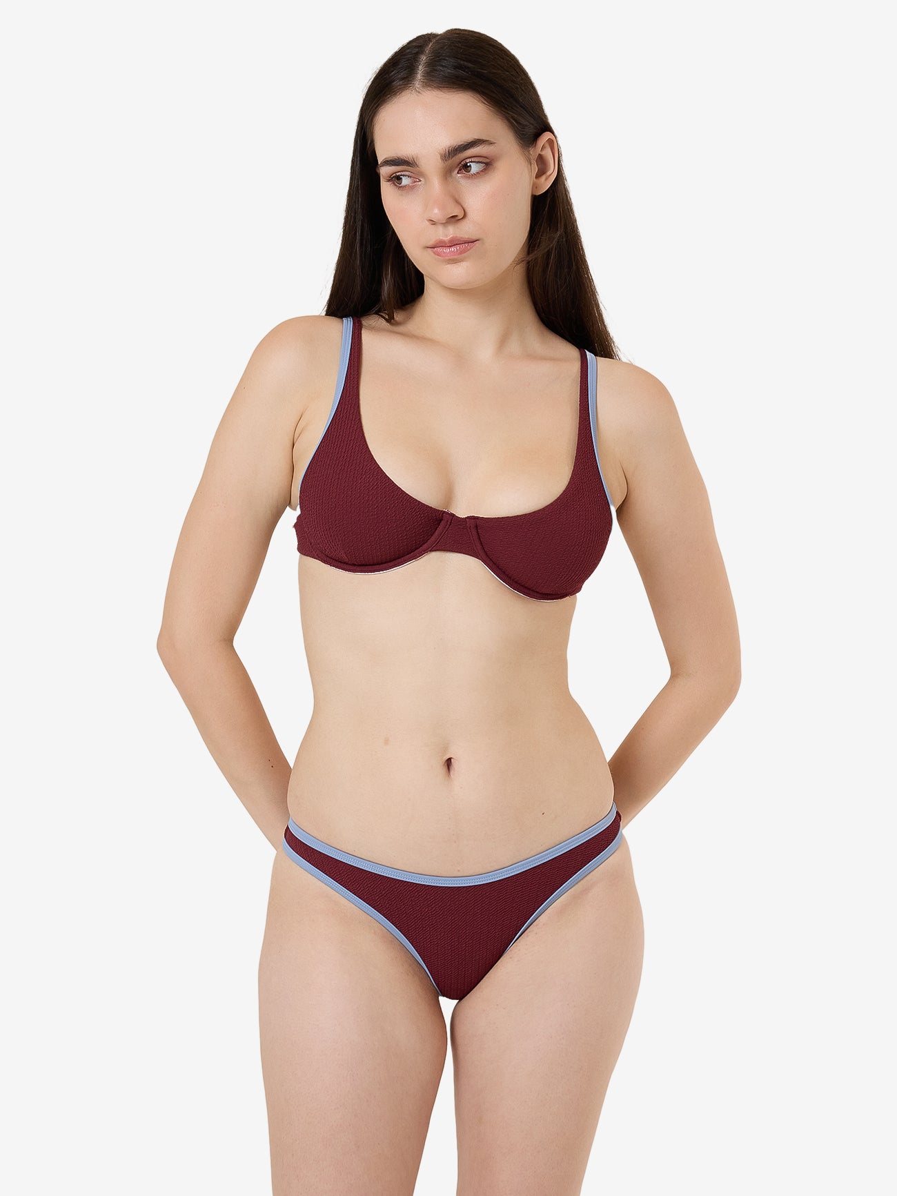 Farrow Hike Bikini Bottom - Dark Cherry