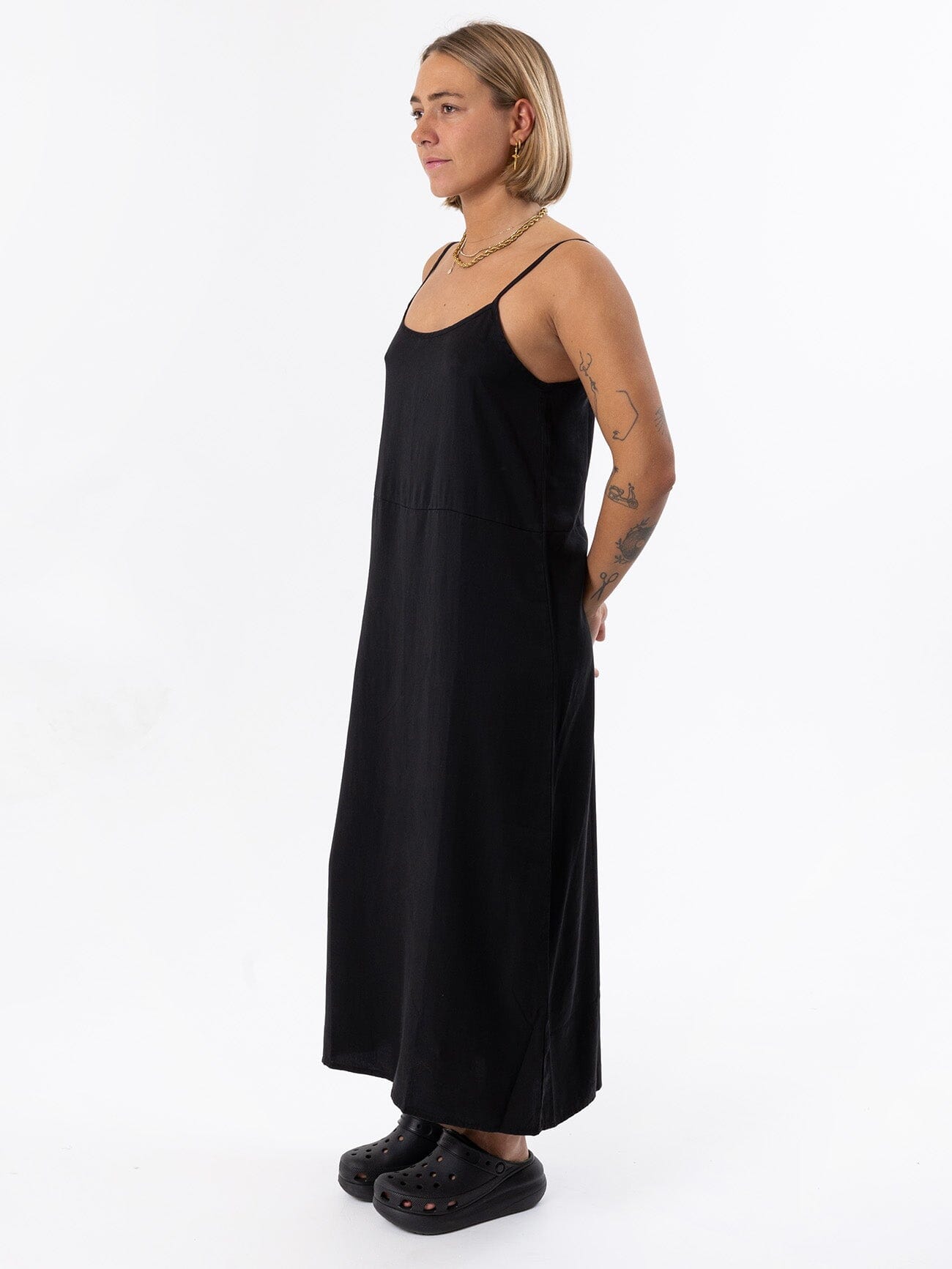 Breezy Slip Dress - Black